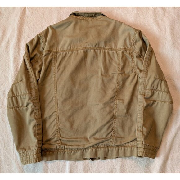 The Territory Ahead VTG Cotton Canvas Lined Zip Bomber Biker Jacket Pockets SM - Picture 3 of 8